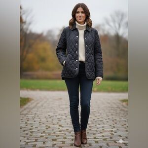 Women’s Coach Quilted Black Nylon Jacket Size Small